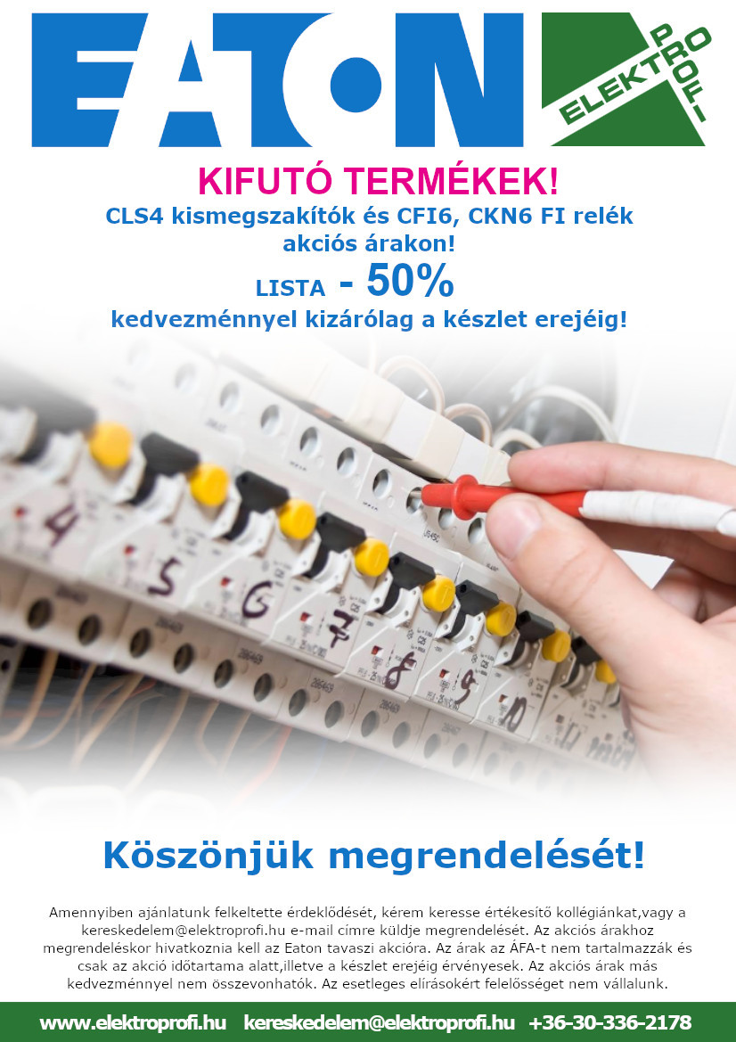 EATON CLS4, CFI6, CKN6 LISTA -50% kedvezménnyel