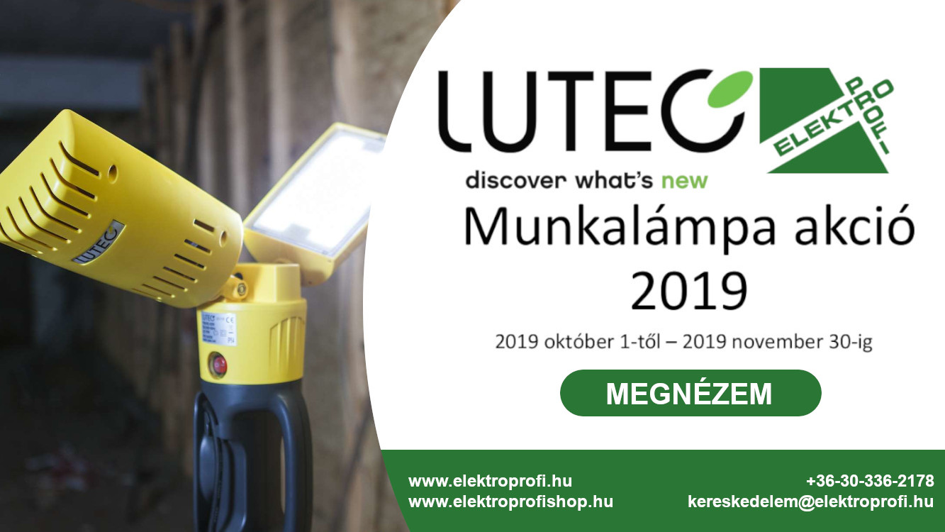 Lutec munkalámpa akció 2019