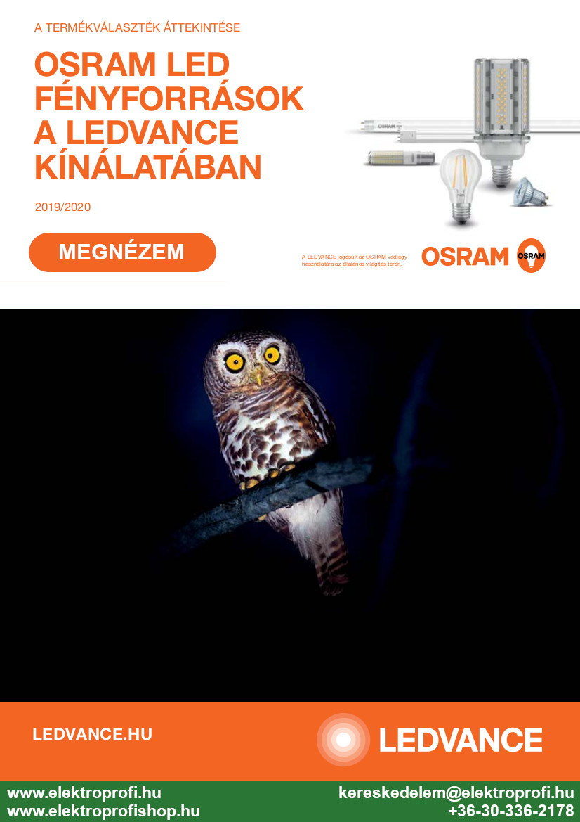 OSRAM LED Fényforrások a Ledvance kínálatában 2019/2020