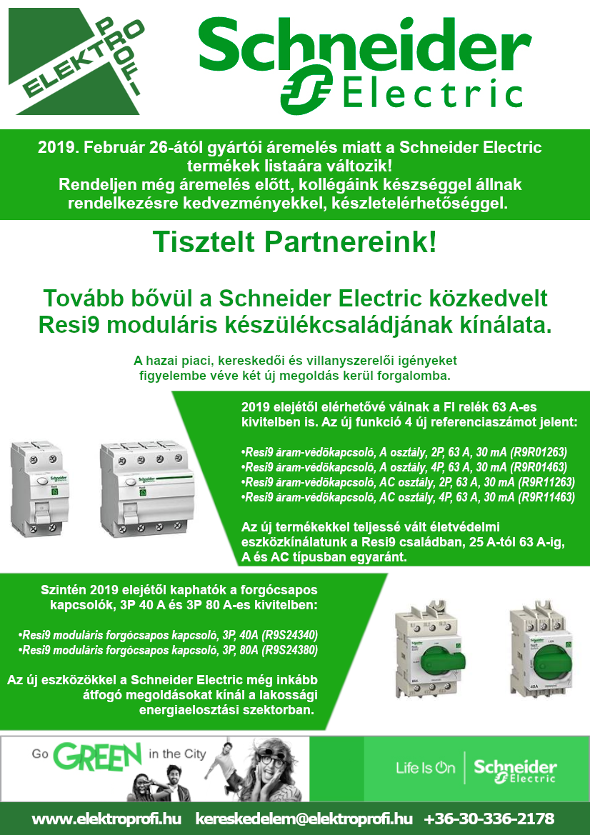 Tovább bővül a Schneider Electric Resi9 moduláris készülékcsaládjának kínálata