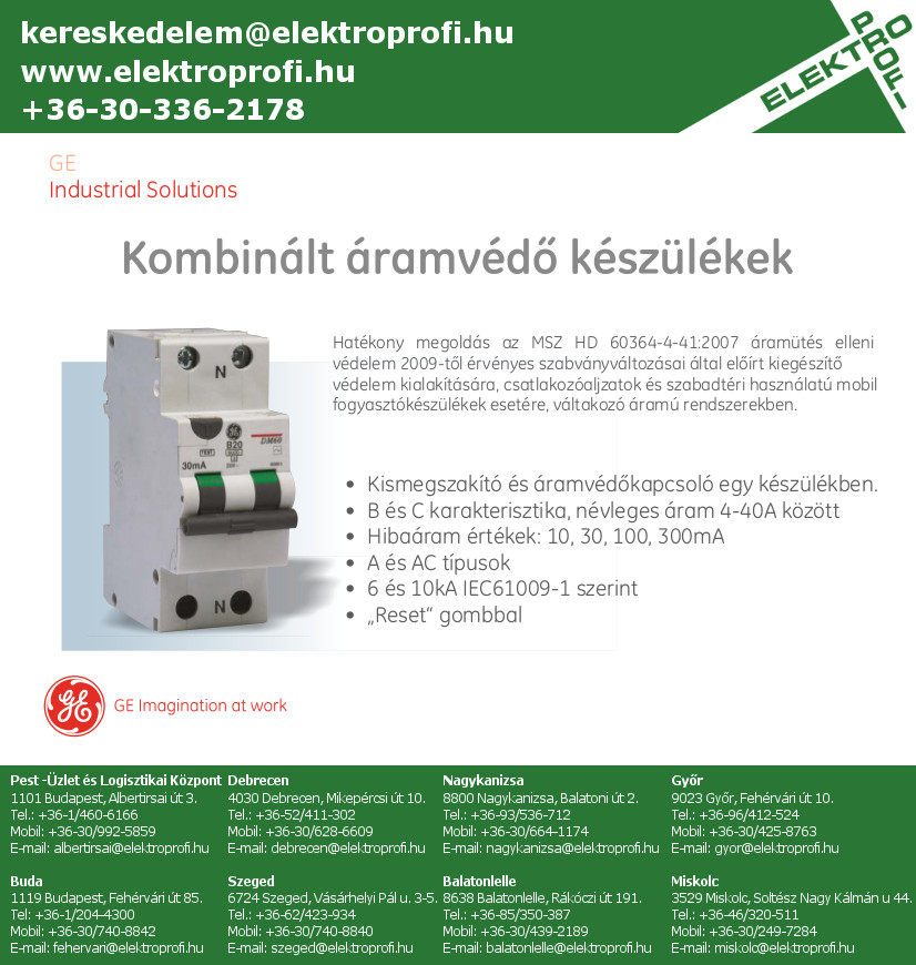 GE Industrial Solutions - Kombinált áramvédő készülékek