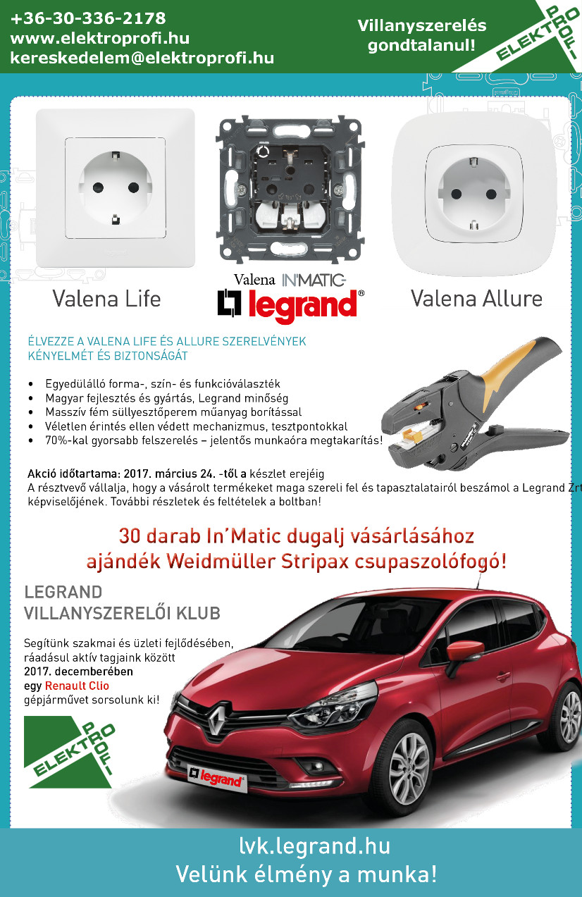 Legrand Villanyszerelői Klub