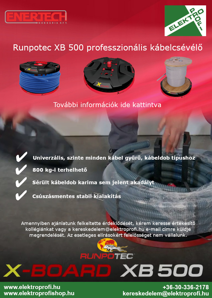 Runpotec XB 500 professzionális kábelcsévélő